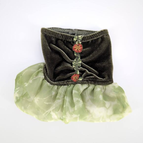 Unbranded Olive Green Velvet Doll Pull On Dressy Skirt for 18" Dolls - GUC - Picture 5 of 12
